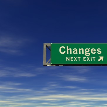 Sign that says "Changes: Next Exit"
