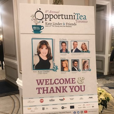 Sign for Opportunitea event at the Royal York