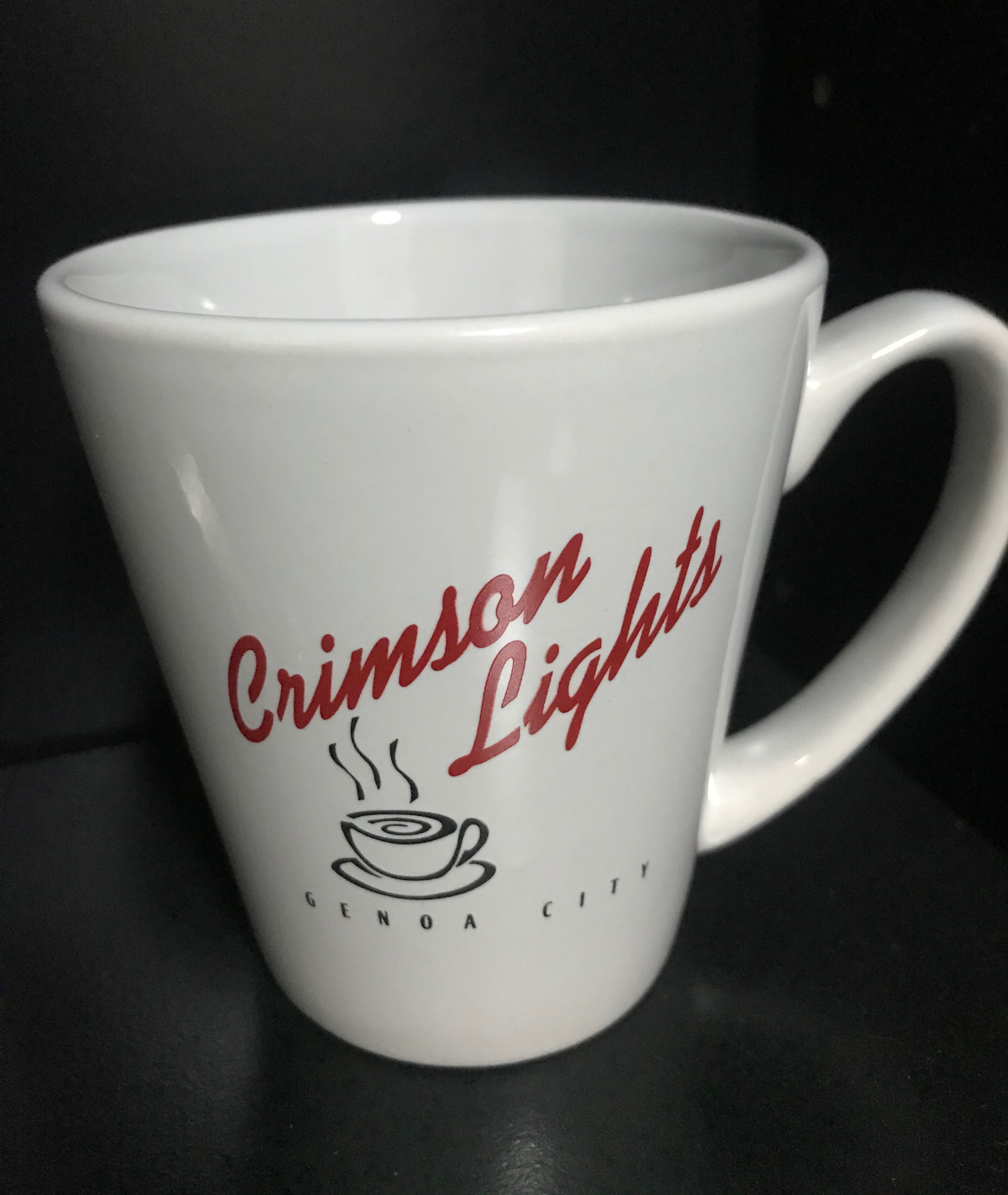 Crimson Lights mug from OpportuniTEA event